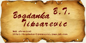 Bogdanka Tipsarević vizit kartica